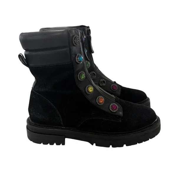 Kurt Geiger colored jewel Bobby suede boots - Picture 3 of 9